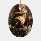 Rostiger Hydrant Keramikornament (Vorne)