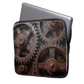 Rostiger Industriemechanismus Laptopschutzhülle (Vorderseite Links)