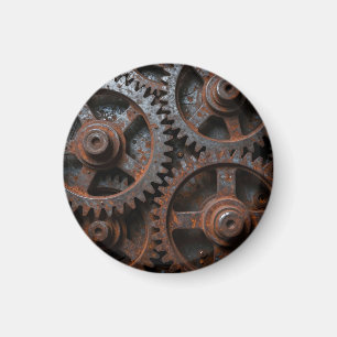 Rostiger Industriemechanismus Magnet