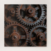 Rostiger Industriemechanismus Puzzle (Horizontal)