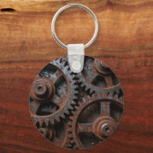 Rostiger Industriemechanismus Schlüsselanhänger (Rückseite)