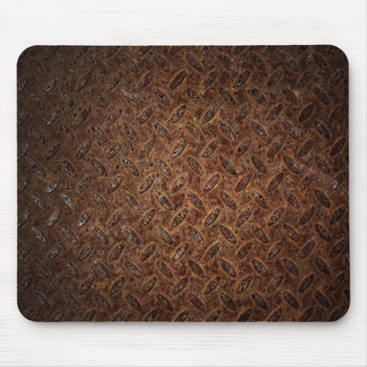 Rostiger Metallschritt Mousepad (Vorne)