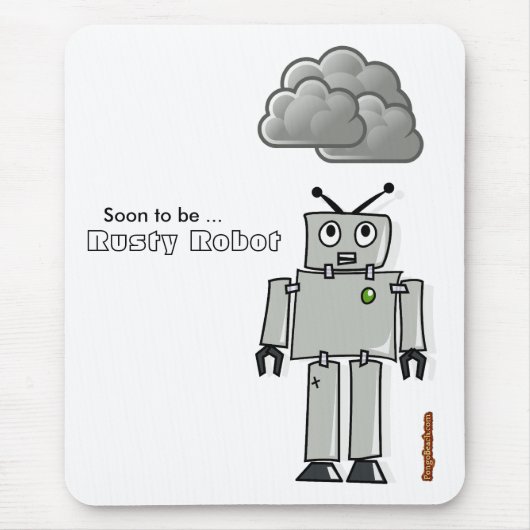 Rostiger Roboter bald sein Mousepad (Vorne)