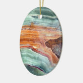 Rostiger Sagey Quarz mit Pfefferminzaroma Keramikornament (Links)