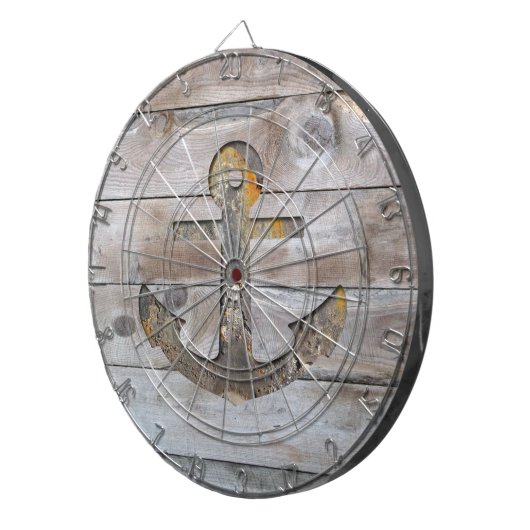 Rostiger Schiffs-Anker Dartscheibe (Vorderseite rechts)