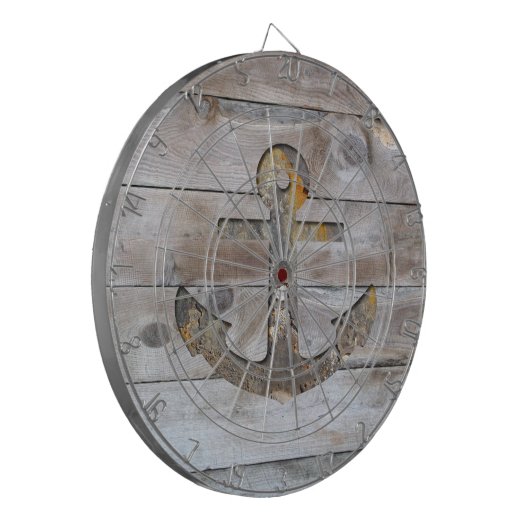 Rostiger Schiffs-Anker Dartscheibe (Vorderseite Links)