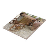 Rostiger Vintage-Traktor Fliese (Seite)