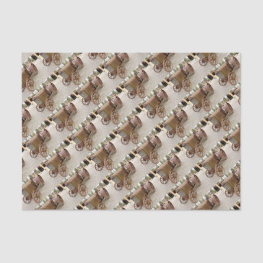 Rostiger Vintager Traktor Seidenpapier (Vorderseite)