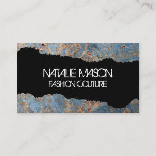 Rostiges altes Metall   Business Card mit Risseffe Visitenkarte