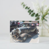 Rostiges antikes Auto Postkarte (Stehend Vorderseite)
