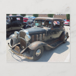 Rostiges antikes Auto Postkarte