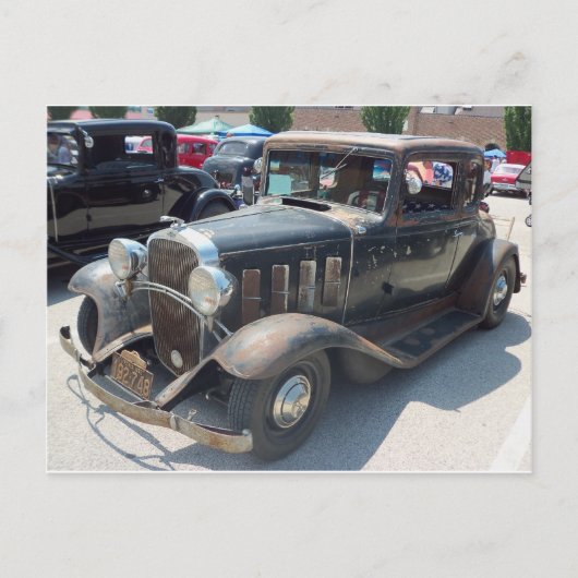 Rostiges antikes Auto Postkarte (Vorderseite)