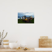 Rostiges, ausgemustertes Fischerboot Poster (Küche)