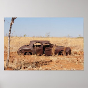 Rostiges Auto Poster