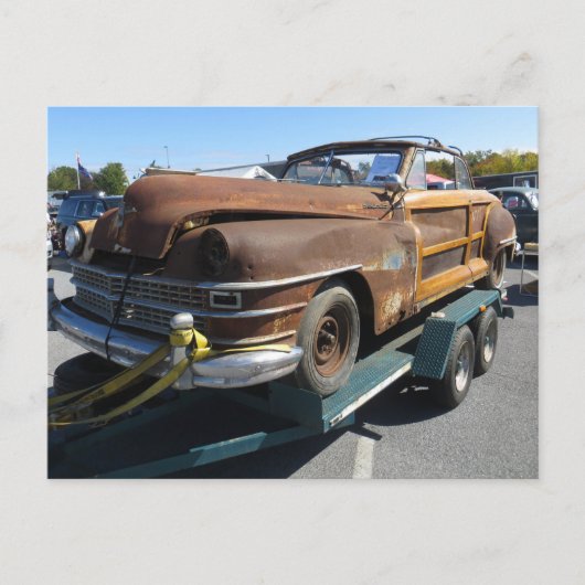 Rostiges Auto Postkarte (Vorderseite)