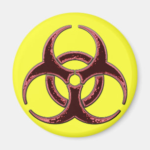 Rostiges Biogefahrensymbol Magnet