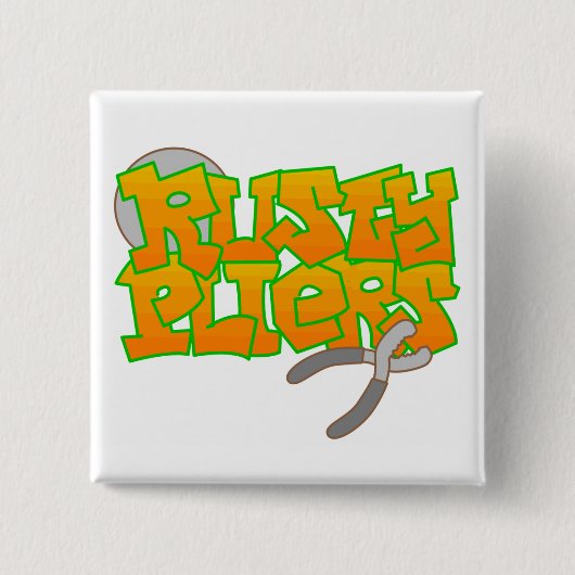 Rostiges Button (Vorderseite)