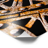 Rostiges Gitter Fotodruck (Ecke)