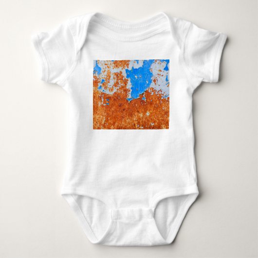 Rostiges Metall: Grunge-Texturen-Muster Baby Strampler (Vorderseite)