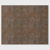 Rostiges sechseckiges Gitter-Packpapier Geschenkpapier (Flach)