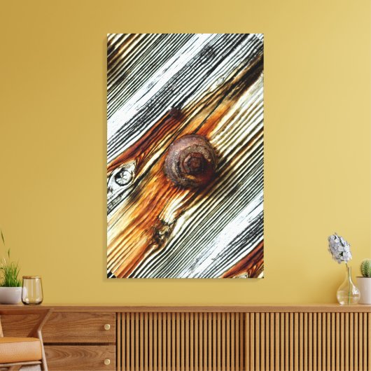 rostiges Steppholzpappe Leinwanddruck (Insitu (Wohnzimmer))