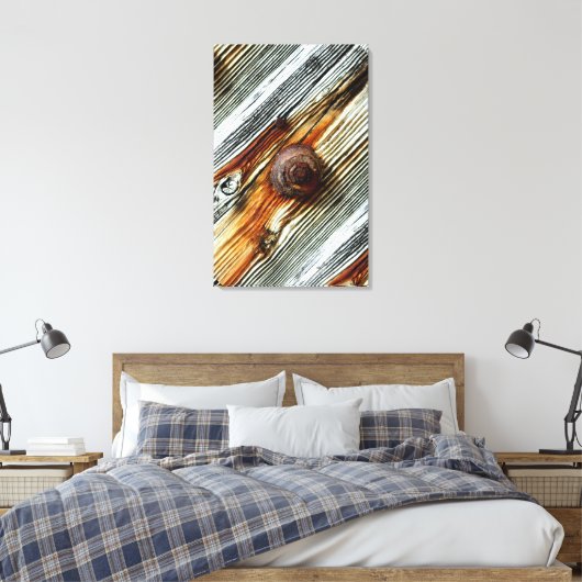 rostiges Steppholzpappe Leinwanddruck (Insitu (Schlafzimmer))