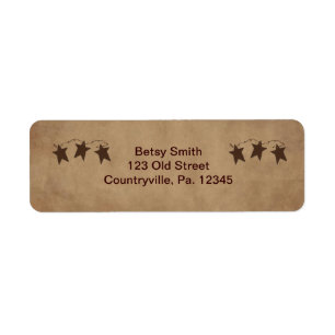 Rostiges Stern-Adressen-Etikett