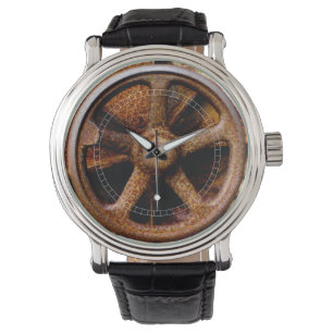 Rostiges Unterwasserluken-Rad Armbanduhr