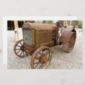 Rostiges Vintages Traktorbriefpapier Briefpapier (Vorne/Hinten)