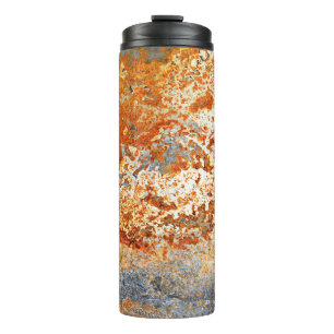 Rostiges Zink: Grunge-Textur-Hintergrund. Thermosbecher