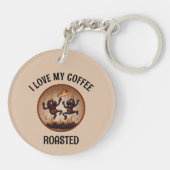 Röstkaffee Acrylic Schlüsselanhänger (Rückseite)