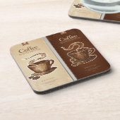 Röstkaffee | Aromatisches Coffee Untersetzer Set (Linke Seite)
