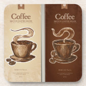 Röstkaffee | Aromatisches Coffee Untersetzer Set (Vorderseite)