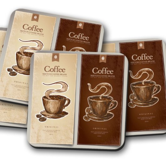 Röstkaffee | Aromatisches Coffee Untersetzer Set