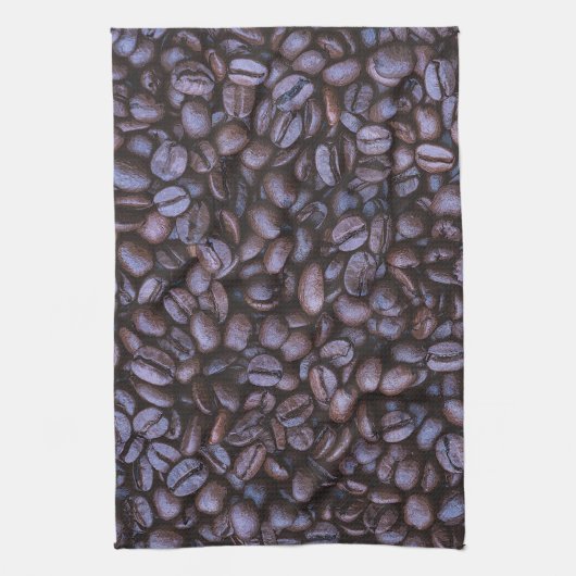 Röstkaffee Bohnen Akryllische Kunstwerke| Geschirrtuch (Vertikal)