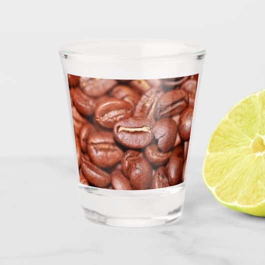 Röstkaffee Schnapsglas (Vorderseite)