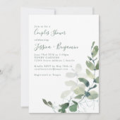 Röstliche Eukalyptus-Paare Dusche Einladung (Vorderseite)