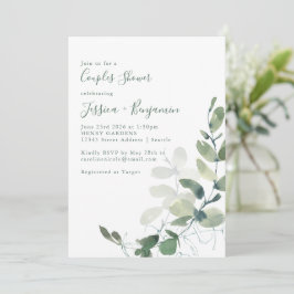 Röstliche Eukalyptus-Paare Dusche Einladung