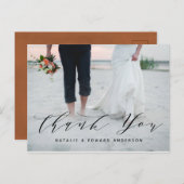 Rostmalerei Skript Foto Hochzeit danke Postkarte (Vorne/Hinten)