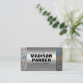 Rostmetall | Kratze Altmetallischer Hintergrund Visitenkarte (Stehend Vorderseite)