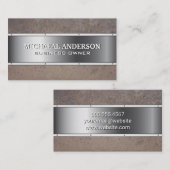 Rostmetall | Metallisch Visitenkarte (Vorne/Hinten)