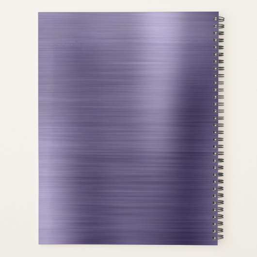 Rostmetall Mitternacht Lila Classic Monogramm Planer (Rückseite)