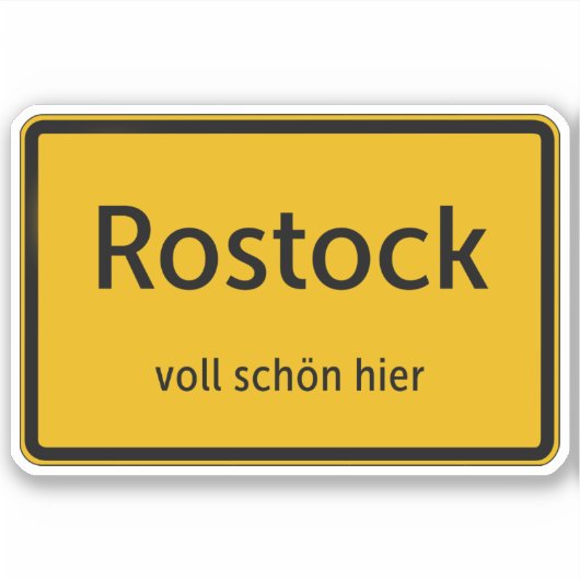 Rostock Aufkleber Sticker Autoaufkleber (Vorderseite)