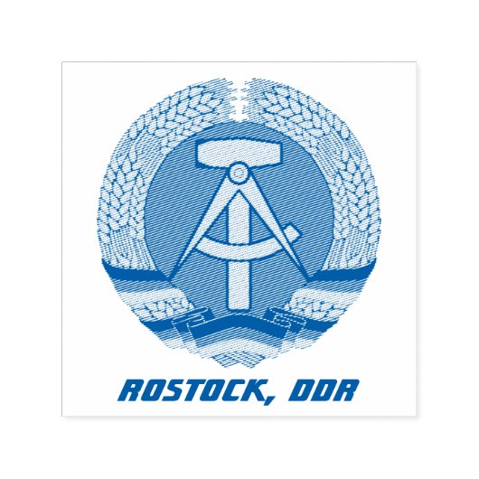 Rostock, DDR, Rostock, Sozialistin Ostdeutschland Permastempel (Design)