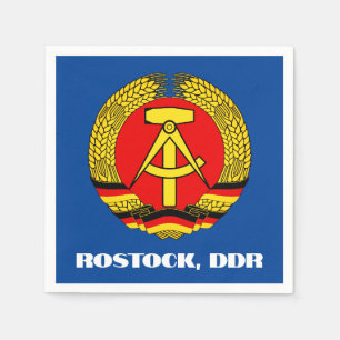 Rostock, DDR, Rostock, Sozialistin Ostdeutschland Serviette