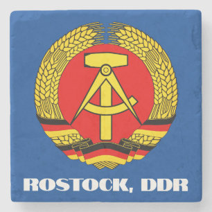 Rostock, DDR, Rostock, Sozialistin Ostdeutschland Steinuntersetzer
