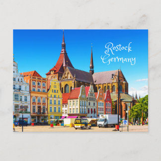 Rostock, Deutschland Historische Gebäude Ansicht Postkarte