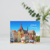 Rostock, Deutschland Historische Gebäude Postkarte (Stehend Vorderseite)