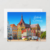 Rostock, Deutschland Historische Gebäude Postkarte (Vorne/Hinten)