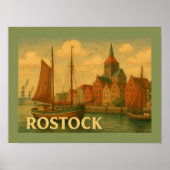 Rostock Deutschland Stadt Kunst Poster (Vorne)